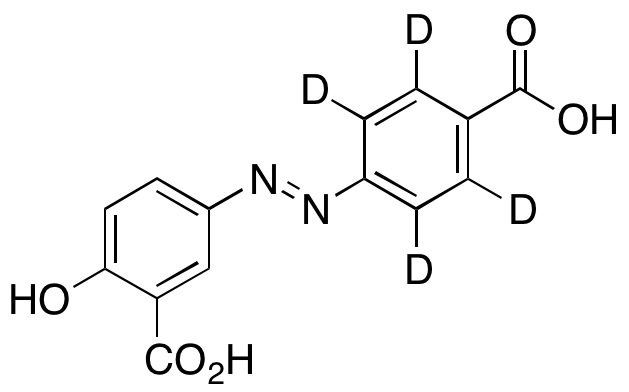 (E)-5-[(p-Carboxyphenyl)azo]-2-salicylic Acid-d4