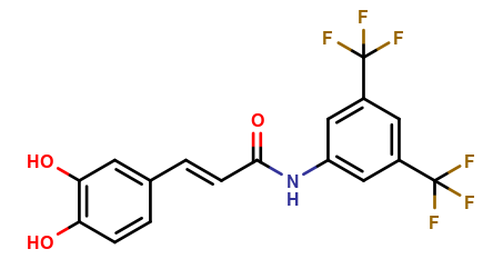 (E)-N-(3,5-bis(trifluoromethyl)phenyl)-3-(3,4-dihydroxyphenyl)acrylamide