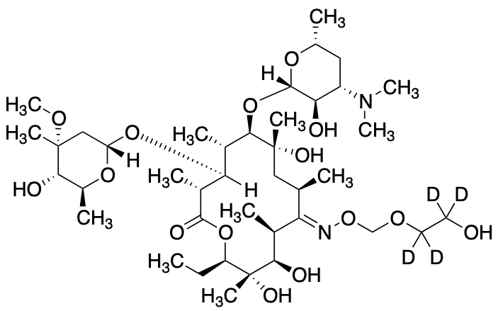 (E)-O-Demethylroxithromycin-d4