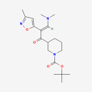 (E)-tert-Butyl 3-(3-(dimethylamino)-2-(3-methylisoxazol-5-yl)acryloyl)piperidine-1-carboxylate