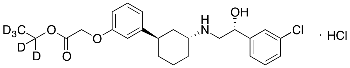 Ethyl 2-(3-((1R,3R)-3-(((R)-2-(3-Chlorophenyl)-2-hydroxyethyl)amino)cyclohexyl)phenoxy)acetate-d5 Hydrochloride