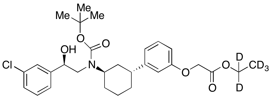 Ethyl 2-(3-((1R,3R)-3-((tert-Butoxycarbonyl)((R)-2-(3-chlorophenyl)-2-hydroxyethyl)amino)cyclohexyl)phenoxy)acetate-d5