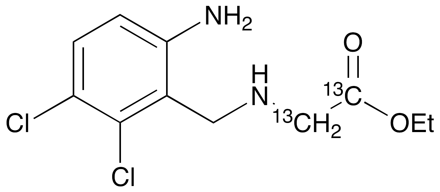 Ethyl 2-(6-Amino-2,3-dichlorobenzyl)glycine-13C2(Anagrelide Impurity A)