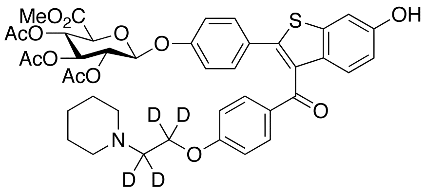 Methyl Raloxifene-d4 4’-(2,3,4-Tri-O-acetyl-b-D-glycopyranuronate)