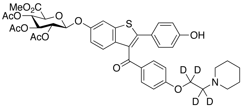 Methyl Raloxifene-d4 6-(2,3,4-Tri-O-acetyl-b-D-glycopyranuronate)