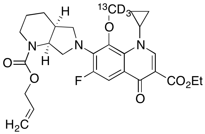 Moxifloxacin-13C,D3 N-Allyloxycarbonate 3’-Ethyl Ester