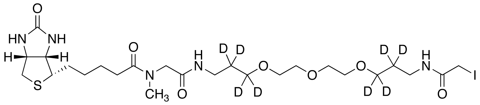 N’-(13-Iodoacetamido-4,7,10-trioxatridecanyl-2,2’,3,3’,11,11’,12,12’-d8)-N-methyl-N-biotinylglycinamide