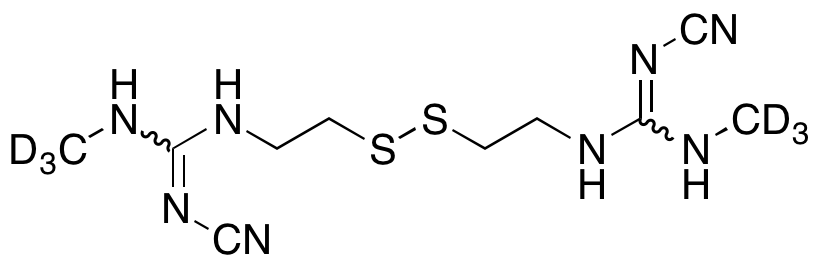 N-Cyano-3-(cyanoamino)-N'-methyl-7,8-dithia-2,4,11-triazadodec-2-en-12-imidamide-D6(Cimetidine Impurity)