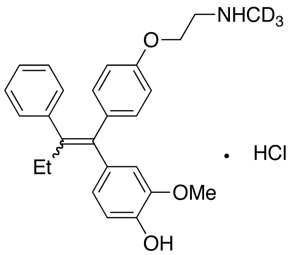 N-Demethyl-3-methoxy-4-hydroxytamoxifen-d3 Hydrochloride  (Z,E mixture)