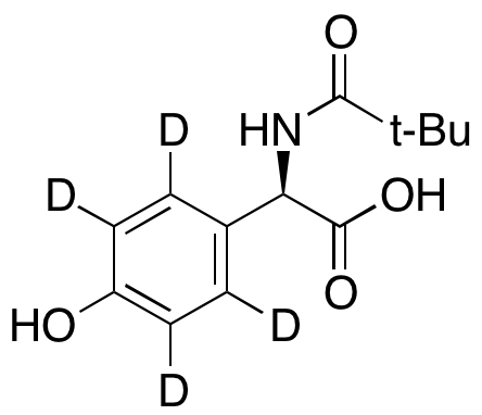 (R)-a-[(2,2-Dimethyl-1-oxopropyl)amino]-4-hydroxybenzeneacetic Acid-d4