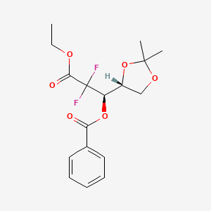 (R)-1-((R)-2,2-dimethyl-1,3-dioxolan-4-yl)-3-ethoxy-2,2-difluoro-3-oxopropyl benzoate