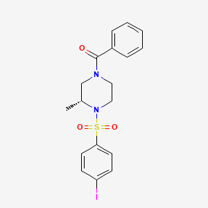 (R)-1-Benzoyl-4-(4-iodophenyl)sulfonyl-3-methylpiperazine