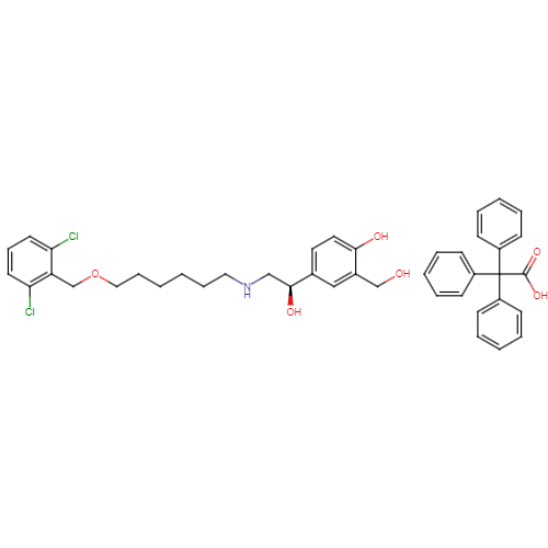 (R)-4-(2-((6-((2,6-Dichlorobenzyl)oxy)hexyl)amino)-1-hydroxyethyl)-2-(hydroxymethyl)phenol 2,2,2-triphenylacetate