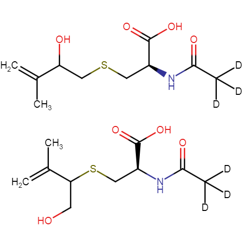 (R,S)-N-Acetyl-S-(2-hydroxy-3-methyl-3-buten-1-yl)-L-cysteine-d3 + (R,S)-N-Acetyl-S-[1-(hydroxymethyl)-2-methyl-2-propen-1-yl)-L-cysteine-d3 (Mixture)