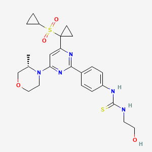 (S)-1-(4-(4-(1-(cyclopropylsulfonyl)cyclopropyl)-6-(3-methylmorpholino)pyrimidin-2-yl)phenyl)-3-(2-hydroxyethyl)thiourea