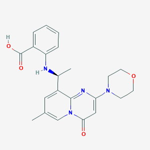 (S)-2-((1-(7-methyl-2-morpholino-4-oxo-4H-pyrido[1,2-a]pyrimidin-9-yl)ethyl)amino)benzoic acid