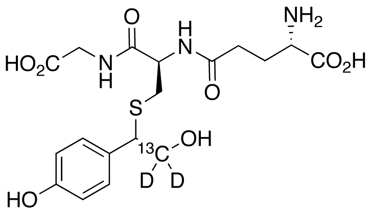 S-[2-Hydroxy-1-(4-hydroxyphenyl)ethyl]-L-glutathione-13C,d2