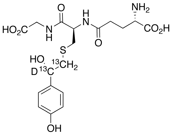 S-[2-Hydroxy-2-(4-hydroxyphenyl)ethyl]-L-glutathione-13C2,d