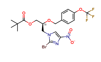 (S)-3-(2-BROMO-4-NITRO-1H-IMIDAZOL-1-YL)-2-(4-(TRIFLUOROMETHOXY) BENZYLOXY) PROPYL PIVALATE