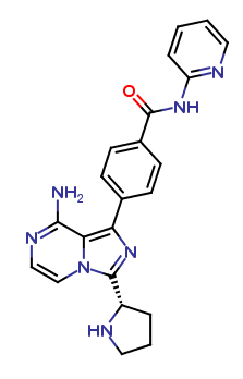 (S)-4-(8-amino-3-(pyrrolidin-2-yl)imidazo[1,5-a]pyrazin-1-yl)-N-(pyridin-2-yl)benzamide