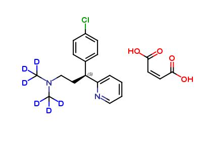 (S)-Chlorpheniramine-D6 maleate salt
