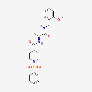 (S)-N-(1-((2-Methoxybenzyl)amino)-1-oxopropan-2-yl)-1-(phenylsulfonyl)piperidine-4-carboxamide