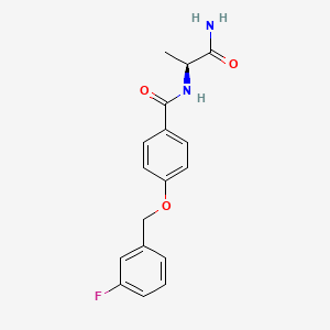 (S)-N-(1-amino-1-oxopropan-2-yl)-4-((3-fluorobenzyl)oxy)-benzamide