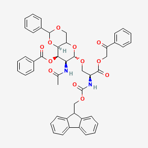 (S)-O-[2-(Acetylamino)-3-O-benzoyl-2-deoxy-4,6-O-benzylidene-alpha-D-galactopyranosyl]-N-9-Fmoc-L-serine Phenacyl Ester