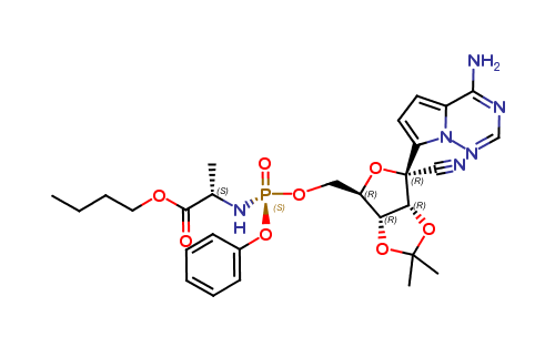 (S)-butyl 2-(((S)-(((3aR,4R,6R,6aR)-6-(4-aminopyrrolo[2,1-f][1,2,4]triazin-7-yl)-6-cyano-2,2-dimethy
