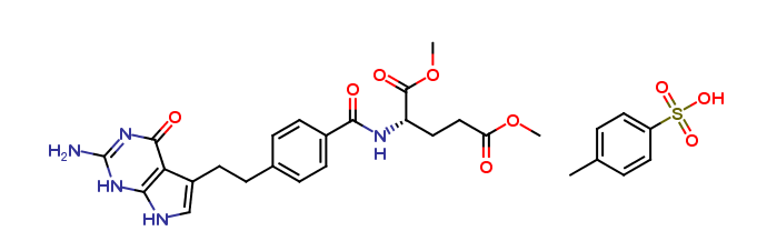 (S)-dimethyl 2-(4-(2-(2-amino-4-oxo-4,7-dihydro-1H-pyrrolo[2,3-d]pyrimidin-5-yl)ethyl)benzamido)pentanedioate 4-methylbenzenesulfonate