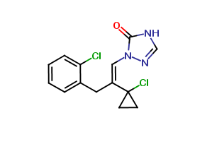 (Z)-1-(2-(1-chlorocyclopropyl)-3-(2-chlorophenyl)prop-1-en-1-yl)-1H-1,2,4-triazol-5(4H)-one