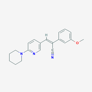 (Z)-2-(3-methoxyphenyl)-3-(6-piperidino-3-pyridinyl)-2-propenenitrile