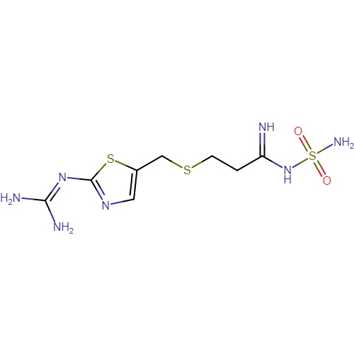 (Z)-3-(((2-((diaminomethylene)amino)thiazol-5-yl)methyl)thio)-N-sulfamoylpropanimidamide