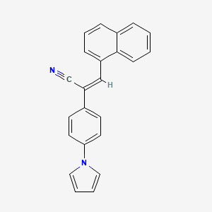 (Z)-3-(1-naphthyl)-2-[4-(1H-pyrrol-1-yl)phenyl]-2-propenenitrile