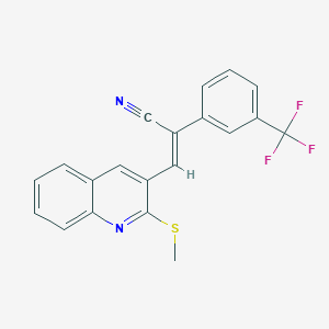 (Z)-3-[2-(methylsulfanyl)-3-quinolinyl]-2-[3-(trifluoromethyl)phenyl]-2-propenenitrile
