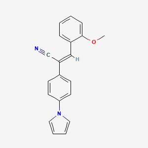 (Z)-3-(2-methoxyphenyl)-2-[4-(1H-pyrrol-1-yl)phenyl]-2-propenenitrile