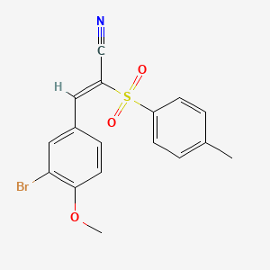 (Z)-3-(3-bromo-4-methoxyphenyl)-2-[(4-methylphenyl)sulfonyl]-2-propenenitrile