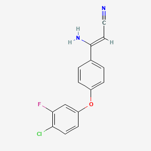 (Z)-3-amino-3-[4-(4-chloro-3-fluorophenoxy)phenyl]-2-propenenitrile