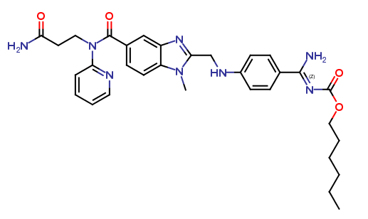 (Z)-hexyl (amino(4-(((5-((3-amino-3-oxopropyl)(pyridin-2-yl)carbamoyl)-1-methyl-1H-benzo[d]imidazol-