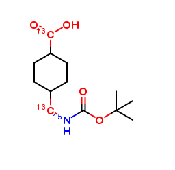 cis,trans-(1,1-Dimethylethoxy)carbonyl Tranexamic Acid-13C2,15N