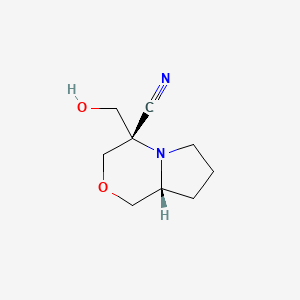 rac-(4R,8aS)-4-(Hydroxymethyl)hexahydro-1H-pyrrolo[2,1-c][1,4]oxazine-4-carbonitrile