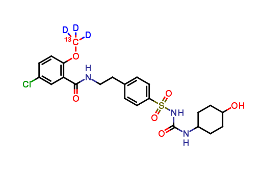 rac trans-4-Hydroxy Glyburide-13C,d3