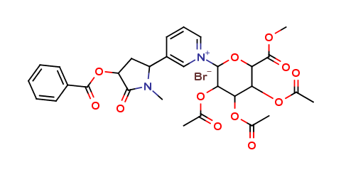 trans-3'-Benzoyloxy Cotinine 2,3,4-Tri-O-acetyl-N-β-D-glucuronide Methyl Ester Bromide