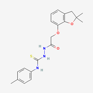 1-[[2-[(2,2-dimethyl-3H-1-benzofuran-7-yl)oxy]acetyl]amino]-3-(4-methylphenyl)thiourea
