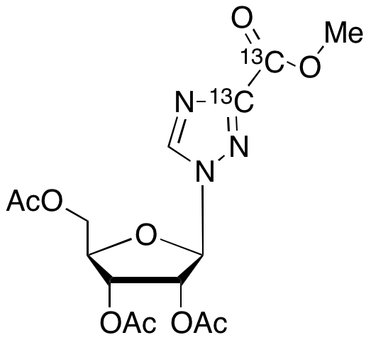 1-​(2,​3,​5-​Tri-​O-​acetyl-​β-​D-​ribofuranosyl)​-​1,​2,​4-​triazole-​3-​carboxylic Acid Methyl Ester-13C2