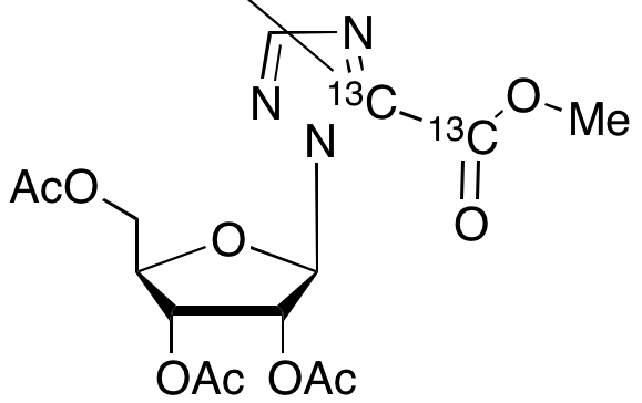 1-​(2,​3,​5-​Tri-​O-​acetyl-​β-​D-​ribofuranosyl)​-​1,​2,​4-​triazole-​5-​carboxylic Acid Methyl Ester-13C2