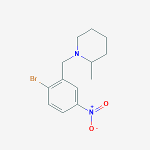 1-[(2-Bromo-5-nitrophenyl)methyl]-2-methylpiperidine