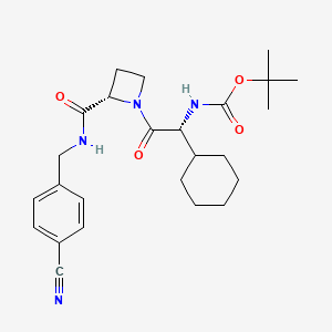 1-[(2R)-N'-Boc-2-amino-2-cyclohexylacetyl]-N-(4'-cyanobenzyl)-2-L-azetidinecarboxamide