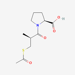 1-[(2S)-3-(Acetylthio)-2-methylpropionyl]-L-proline