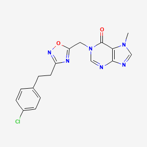 1-((3-(4-chlorophenethyl)-1,2,4-oxadiazol-5-yl)methyl)-7-methyl-1H-purin-6(7H)-one